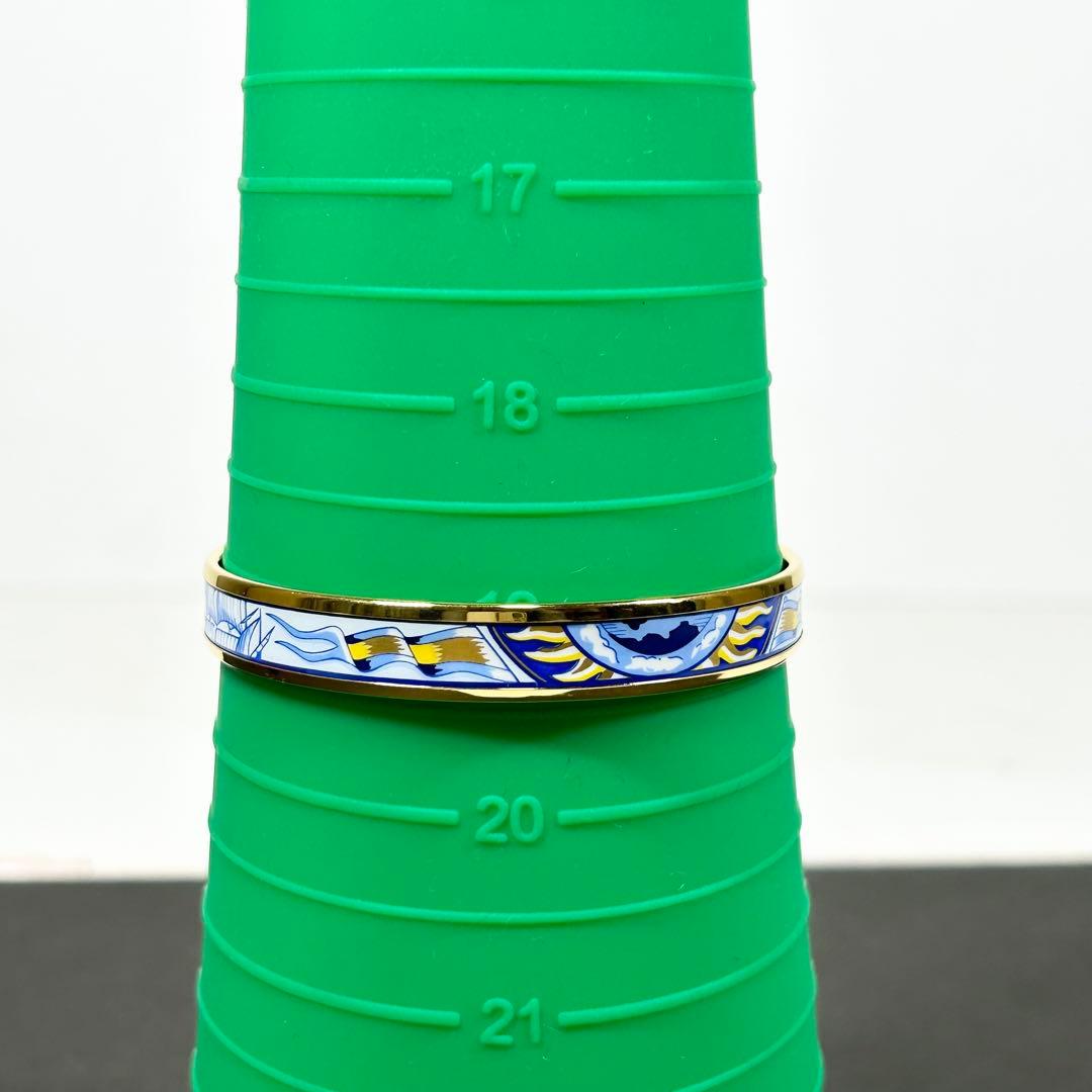 エルメス バングル エマイユPM 七宝焼き 幅0.9cm ブレスレット 箱付き