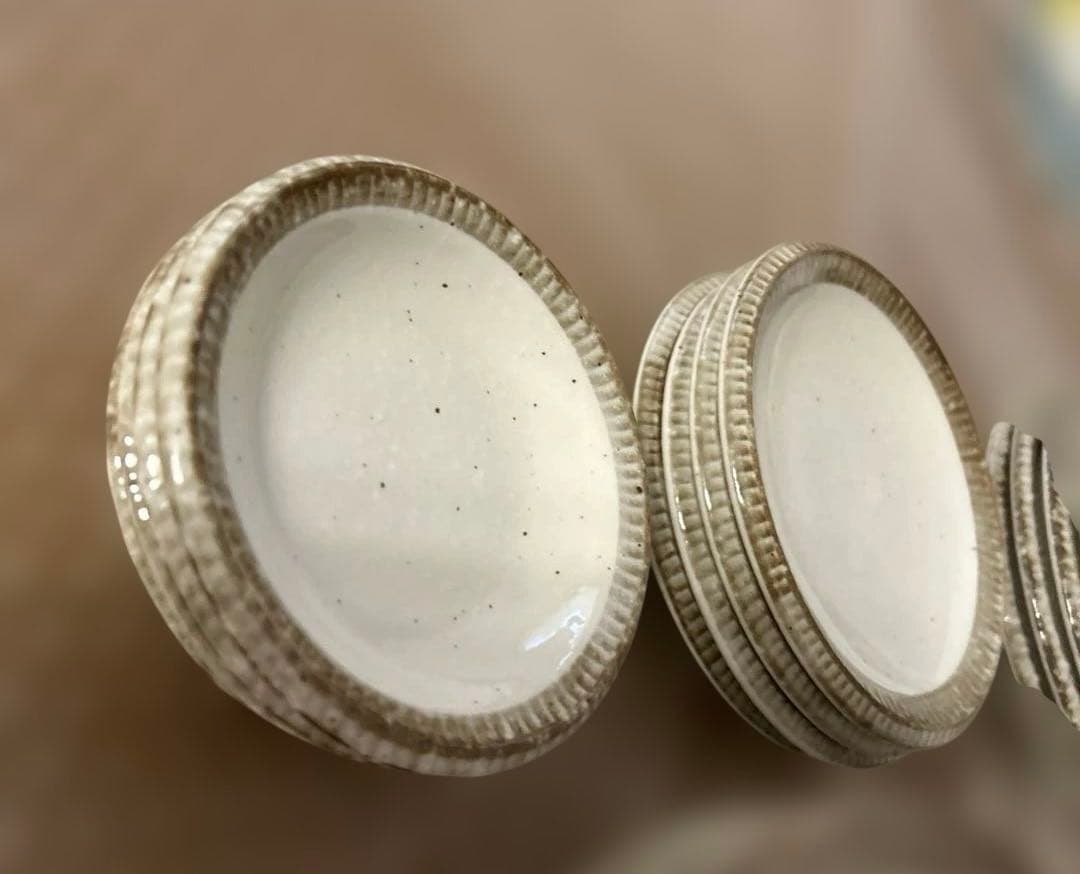 美濃焼　食器セット　カフェ食器 和食器 渕錆粉引　合計24枚