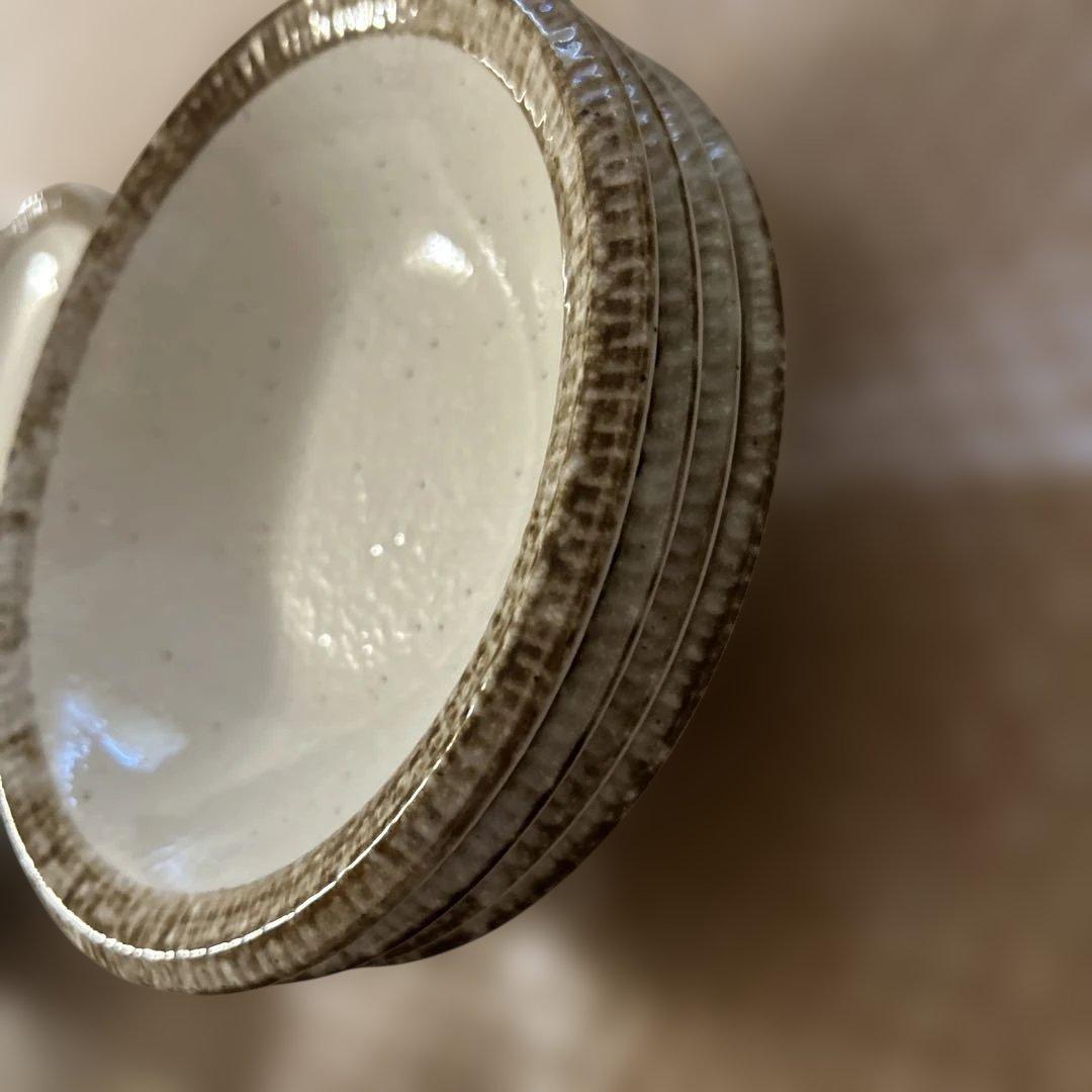 美濃焼　食器セット　カフェ食器 和食器 渕錆粉引　合計24枚