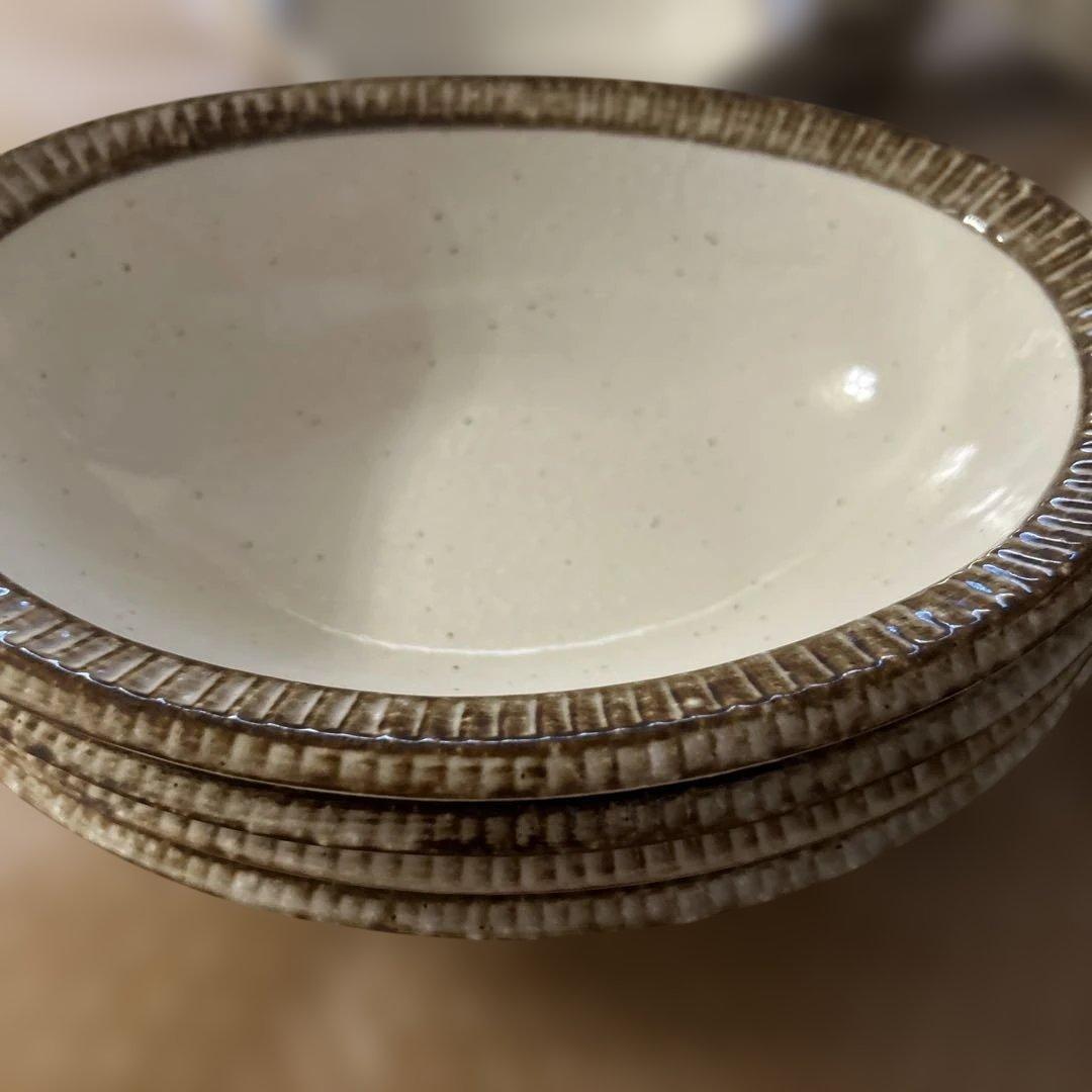 美濃焼　食器セット　カフェ食器 和食器 渕錆粉引　合計24枚