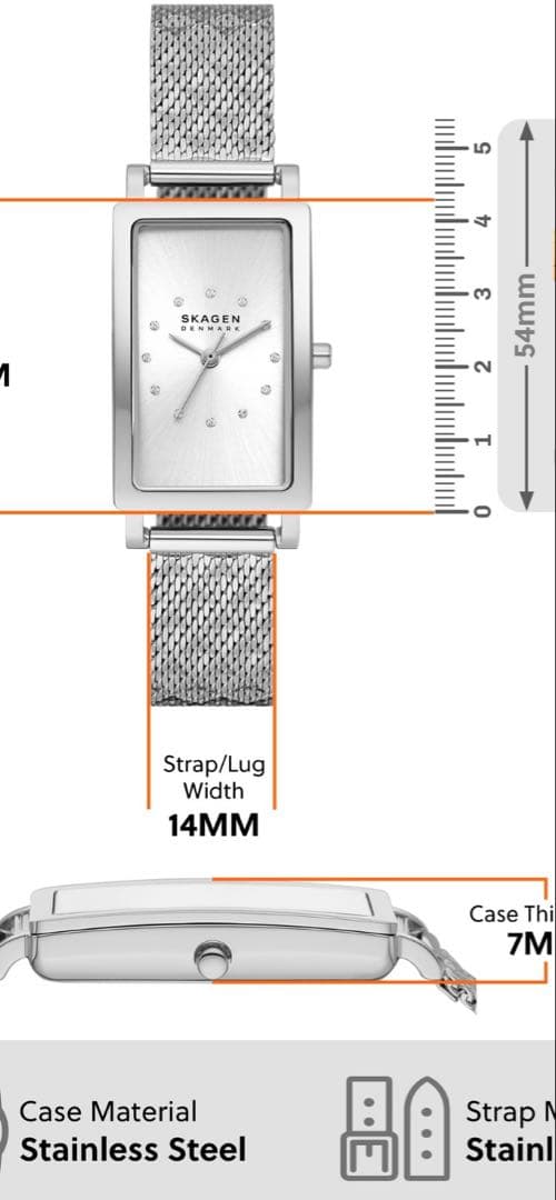 めりんぬ スカーゲン 腕時計 レディース アナログ ステンレス