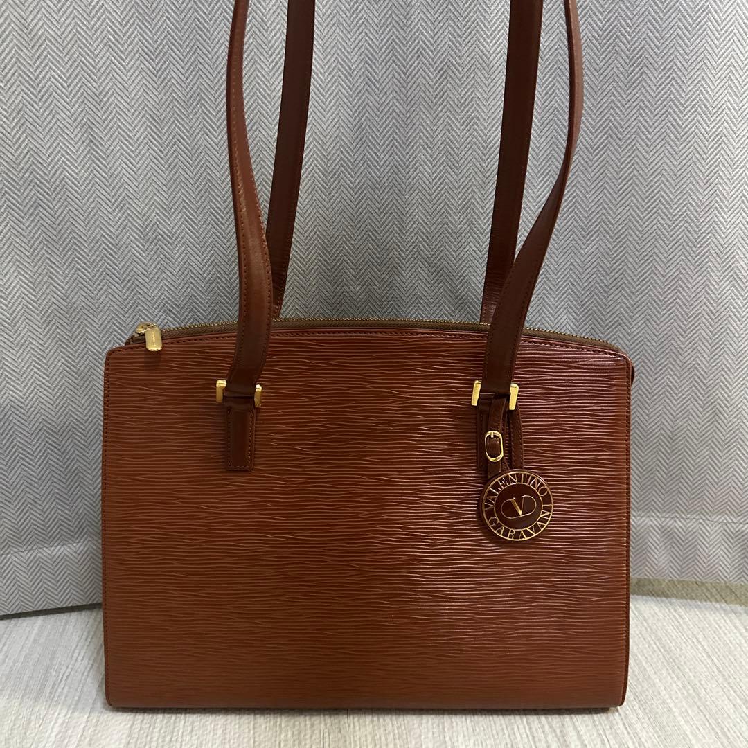 VALENTINO GARAVANI エピレザー トートバッグ ヴィンテージ