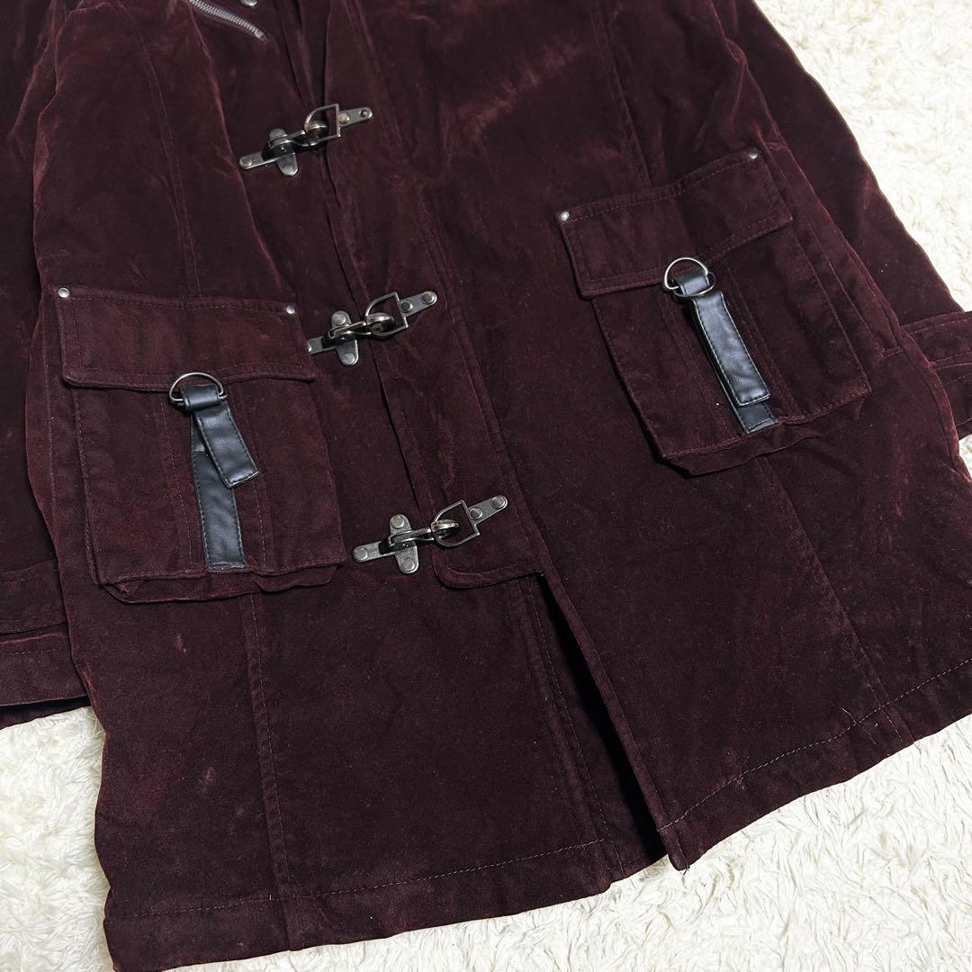 y2k ベロアコート お兄系 ギミック Alpha Magic 3way 中綿