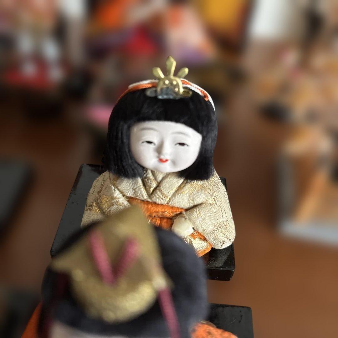 昭和レトロ 木目込雛人形 1960年代 保管用箱あり