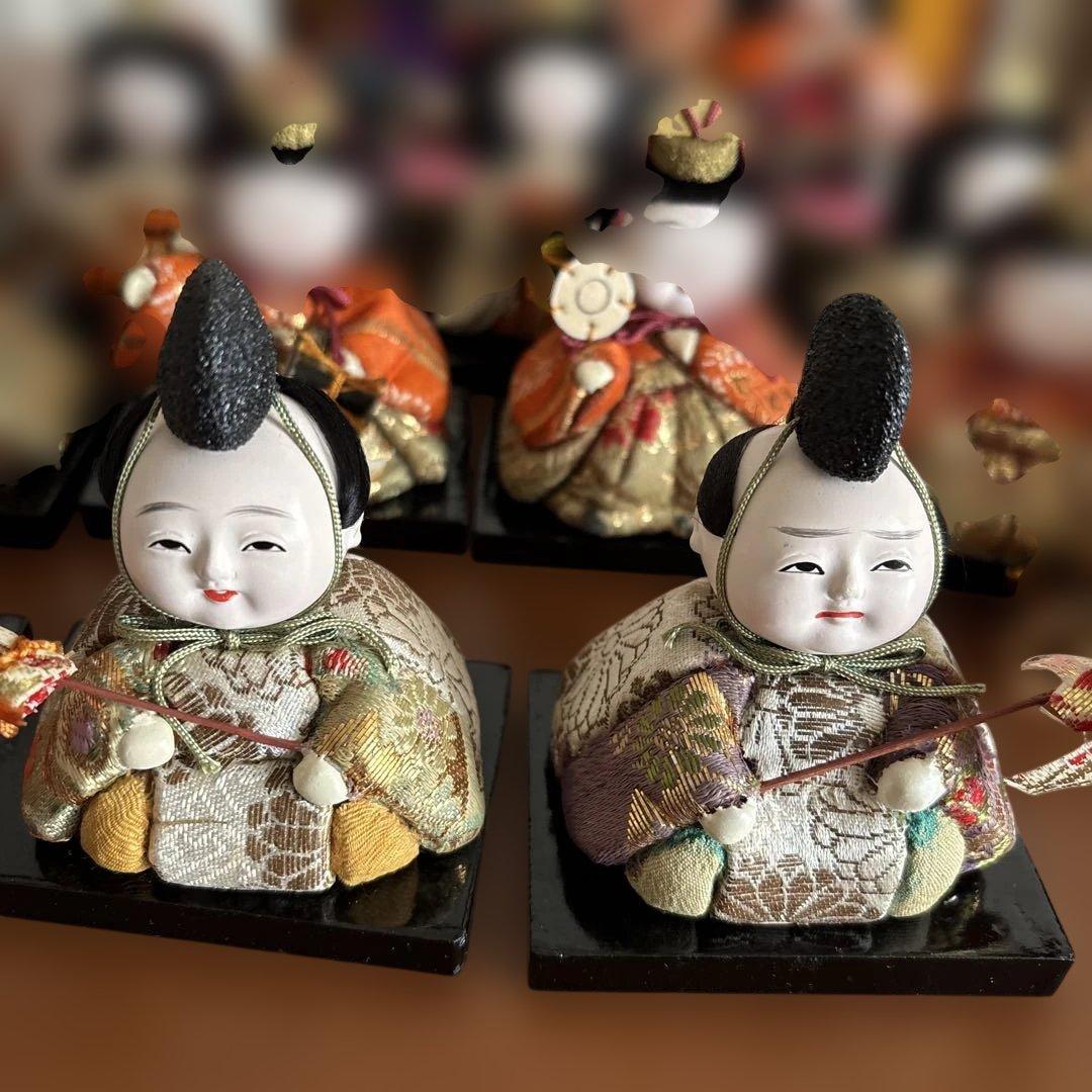 昭和レトロ 木目込雛人形 1960年代 保管用箱あり