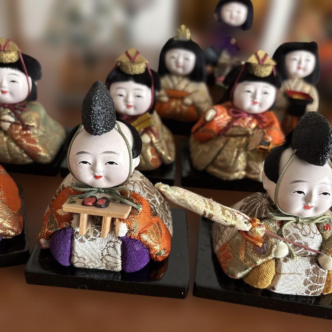 昭和レトロ 木目込雛人形 1960年代 保管用箱あり