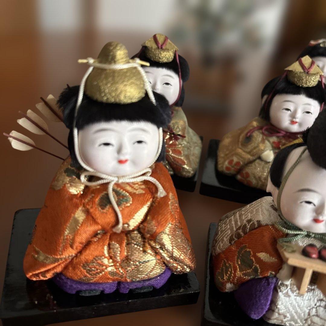 昭和レトロ 木目込雛人形 1960年代 保管用箱あり