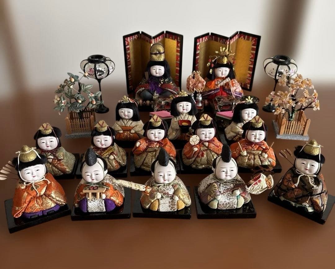 昭和レトロ 木目込雛人形 1960年代 保管用箱あり