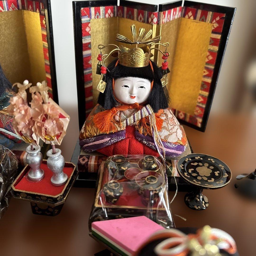 昭和レトロ 木目込雛人形 1960年代 保管用箱あり