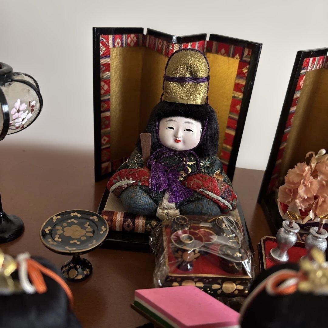 昭和レトロ 木目込雛人形 1960年代 保管用箱あり