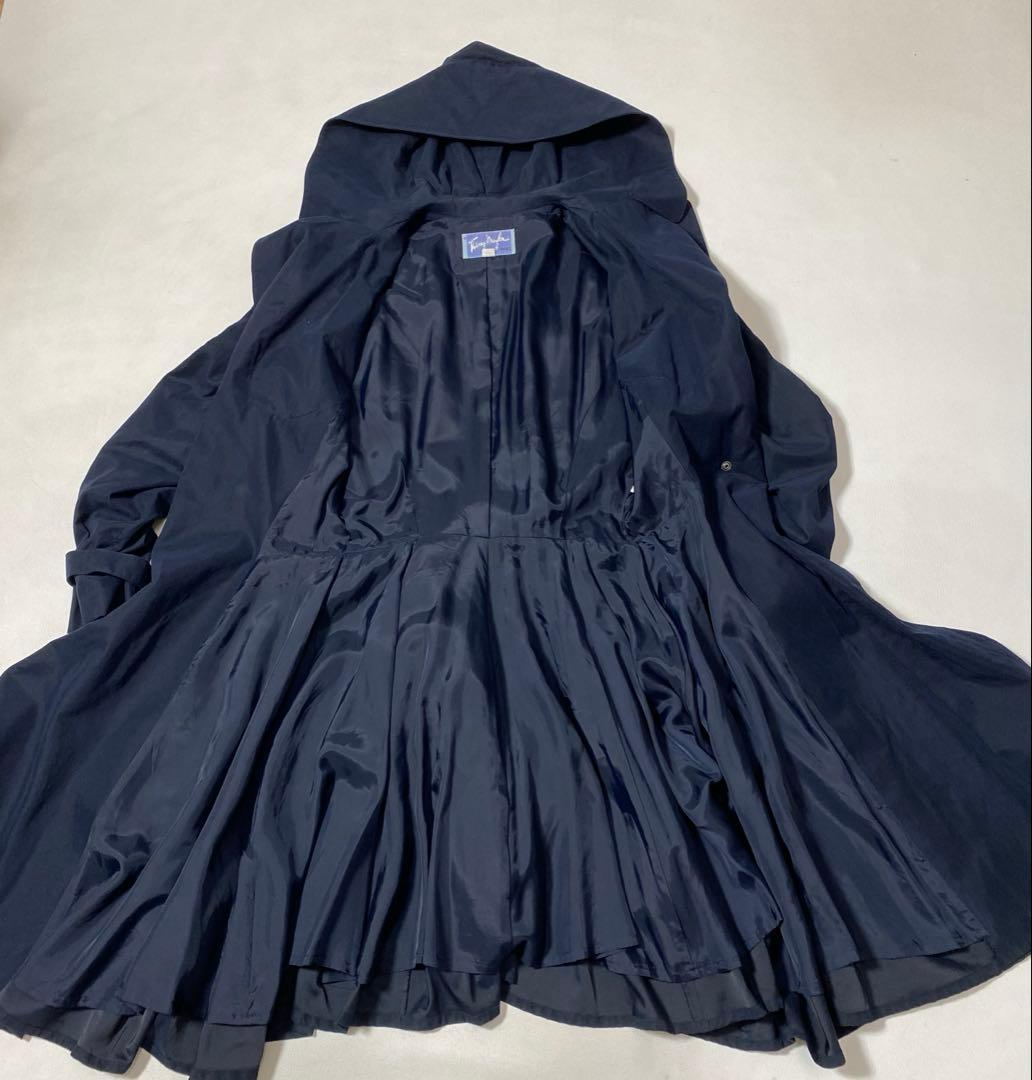 Thierry Mugler 女優襟 フード付き ベルテッドフレアコートコート