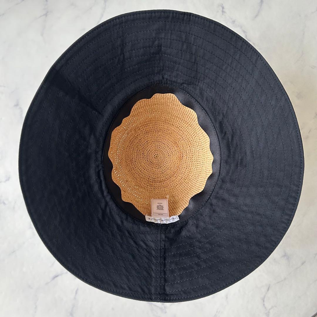 未使用品✨ヘレンカミンスキー カロラ 麦わら帽子 ラフィア ベージュ ブラック