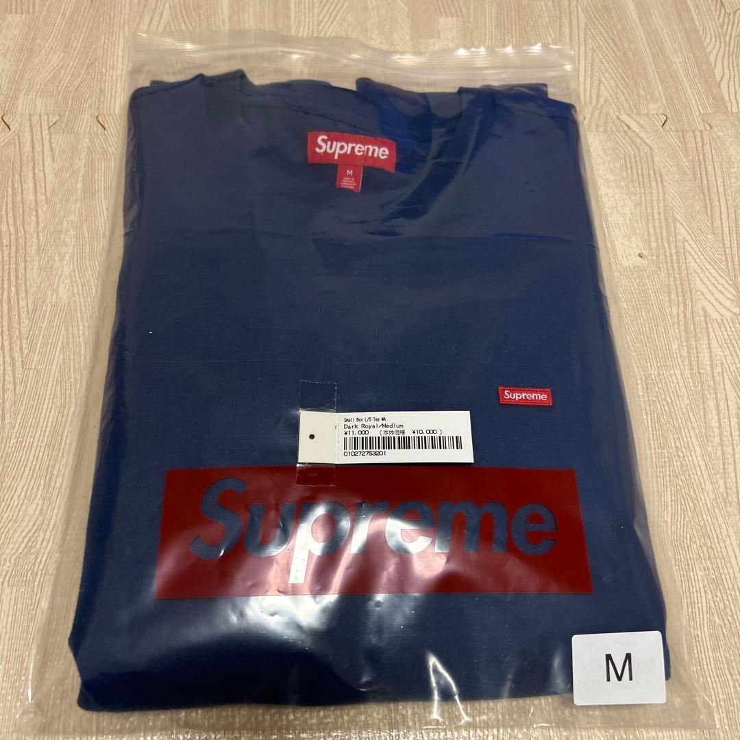 Supreme Small Box L/S Tee ダークロイヤル