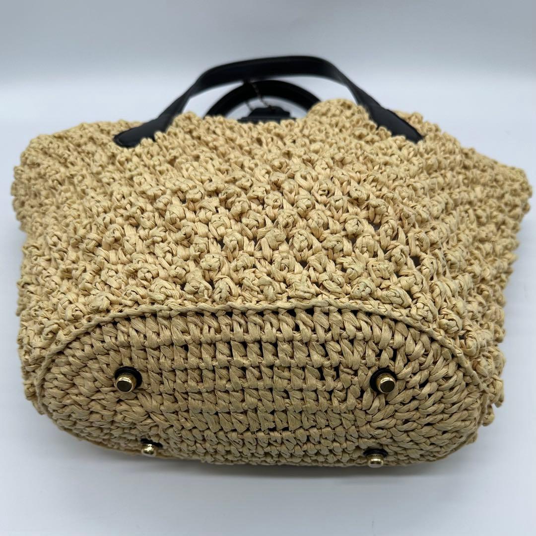 極美品【23SS】完売品 COACH コーチ かごバッグ ストロースモールトート