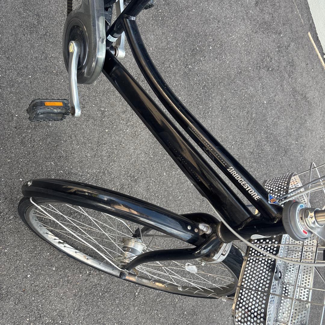 ブリジストン通学シティサイクル ブラック アルベルト27インチ変速付