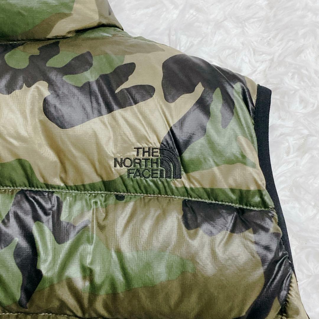 【美品】THE NORTH FACE ダウンベスト カモ L