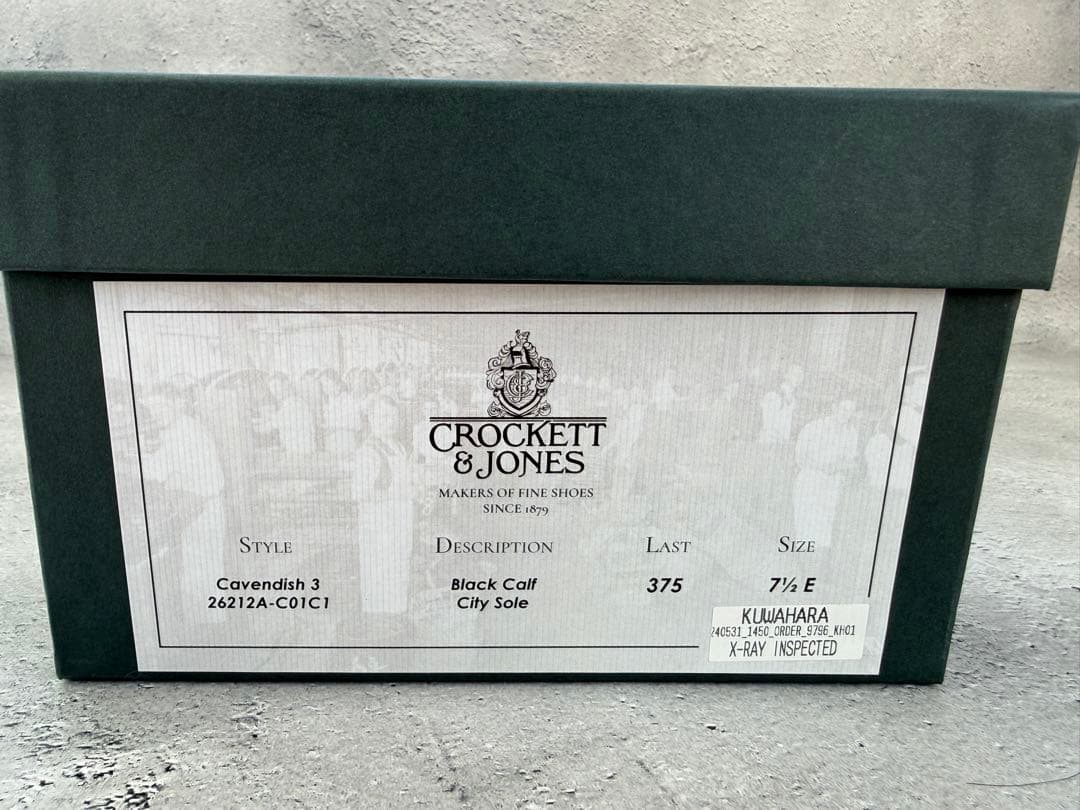 ゆ*も様 Crockett&Jones CAVENDISH3ブラック7.5h シ