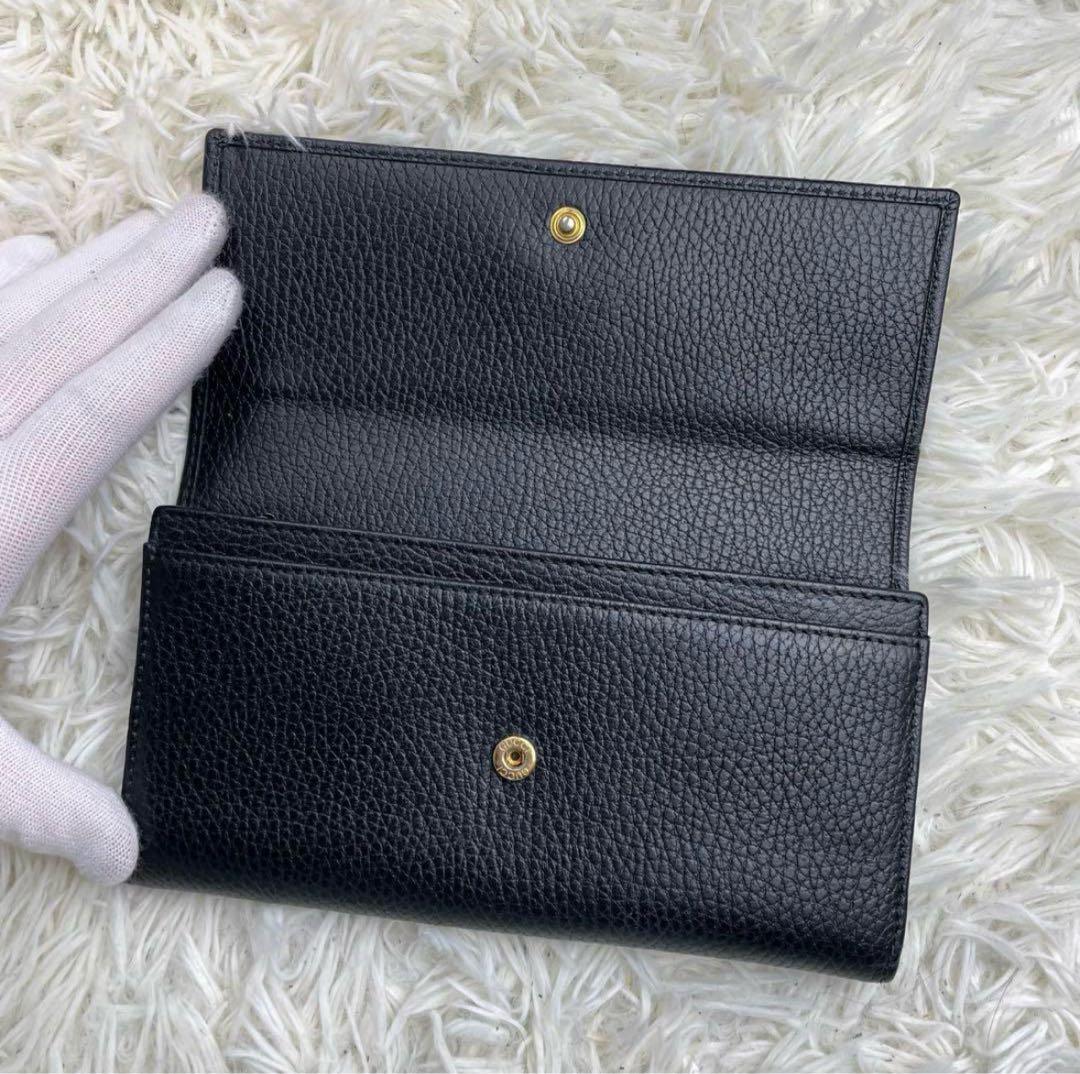 た*こ様 【極美品】グッチ 長財布 二つ折り GGマーモント コンチネンタル 革