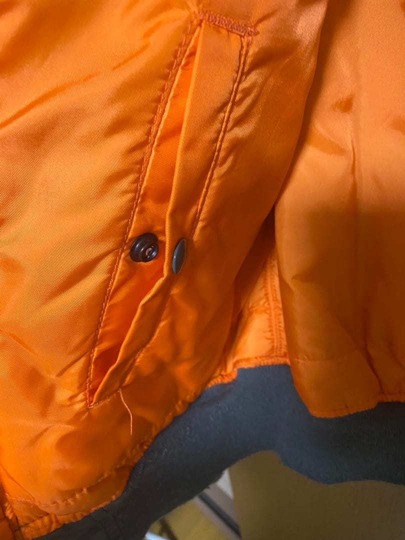 90s alpha ma-1 L USA製　グリーン　バックロゴ　ワッペン