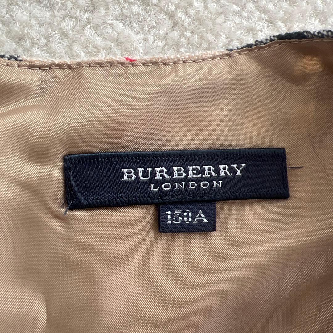 バーバリー ロンドン フォーマルワンピース 150ノバチェック 発表会 卒業式