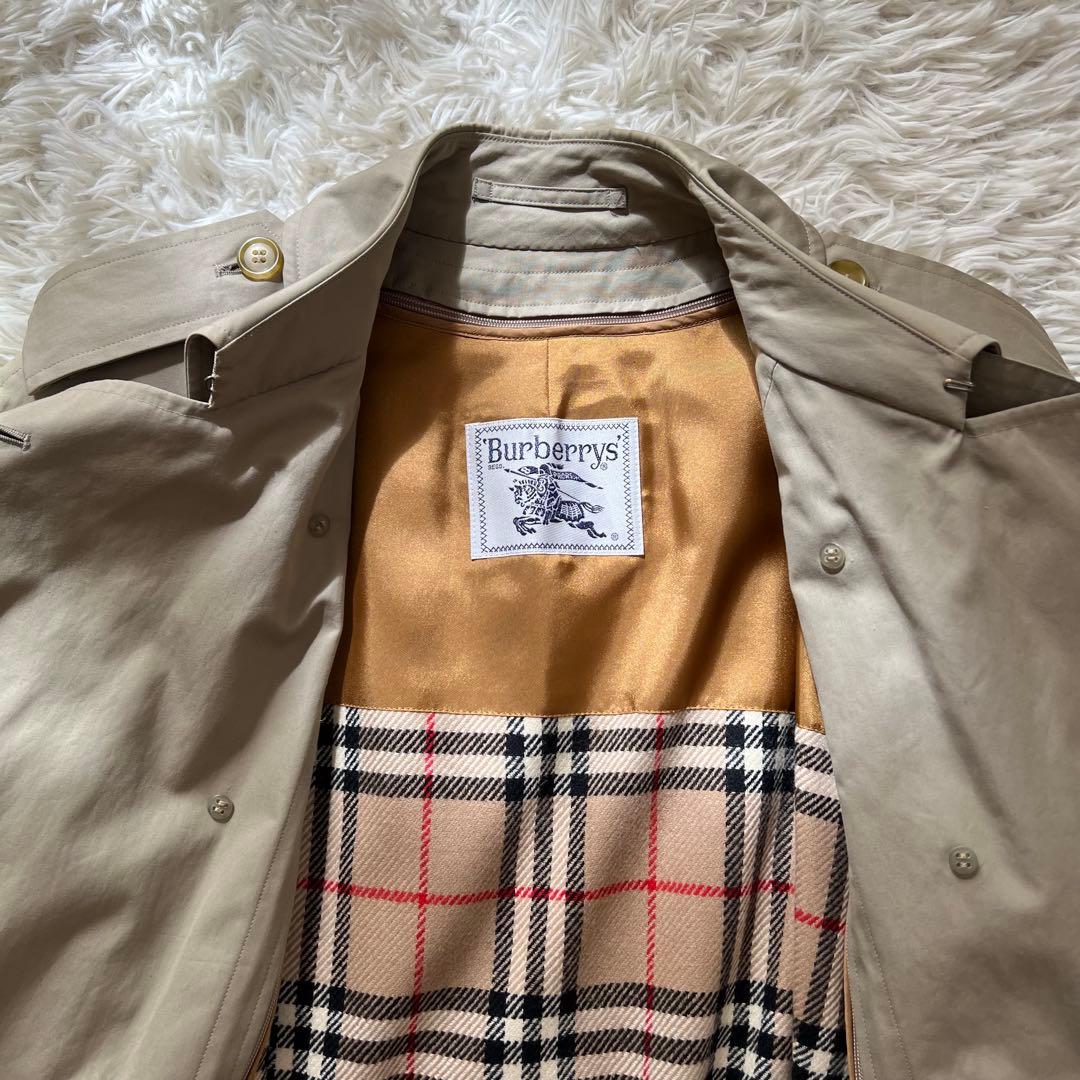 バーバリー ライナー トレンチコート ノバチェック ロング ベージュ　S