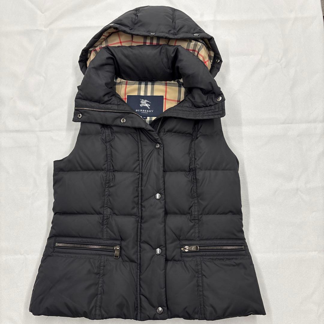 美品✨バーバリーロンドン ダウンベスト 3way ブルーフォックスファー