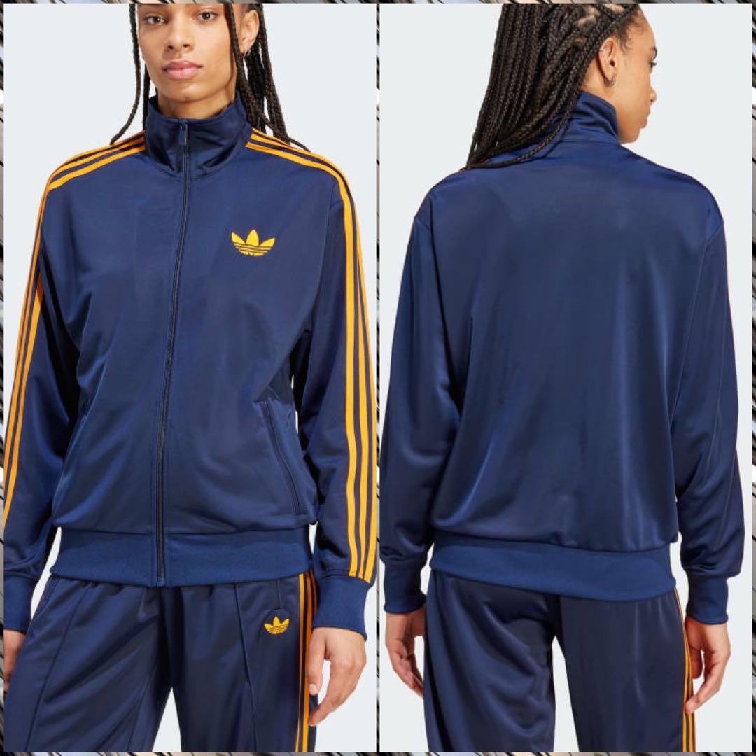 adidas アディカラー デカロゴ クラシック ファイヤーバード　ネイビー　S