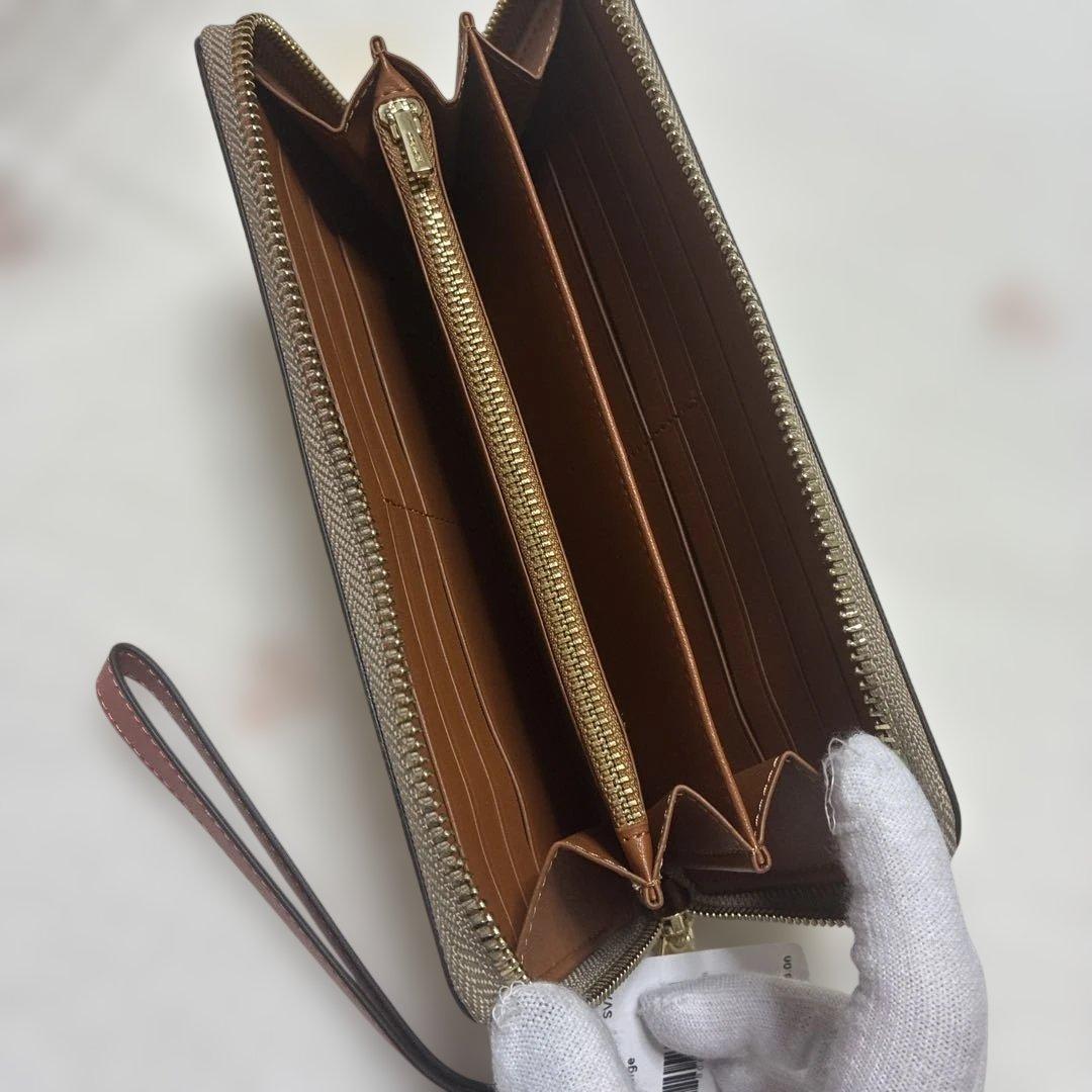 【未使用】COACH コーチロング ジップ アラウンド ウォレット　花柄フローラ