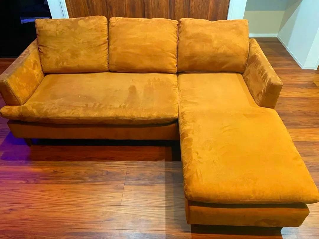 【関家具nora.Annabele】３人掛けカウチソファ美品　洗濯可能　最終価格