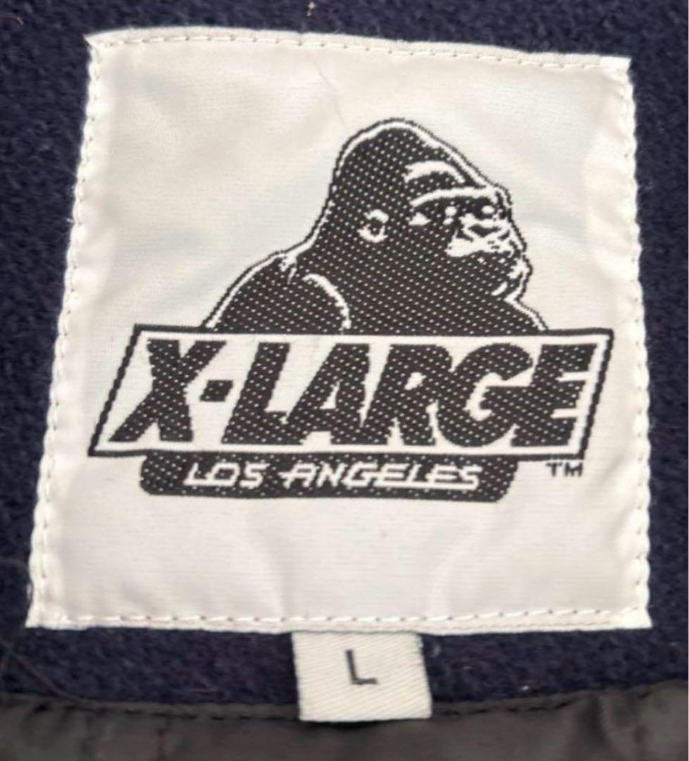 LサイズX-LARGE スタジャン ネイビー 91 カウハイドレザー