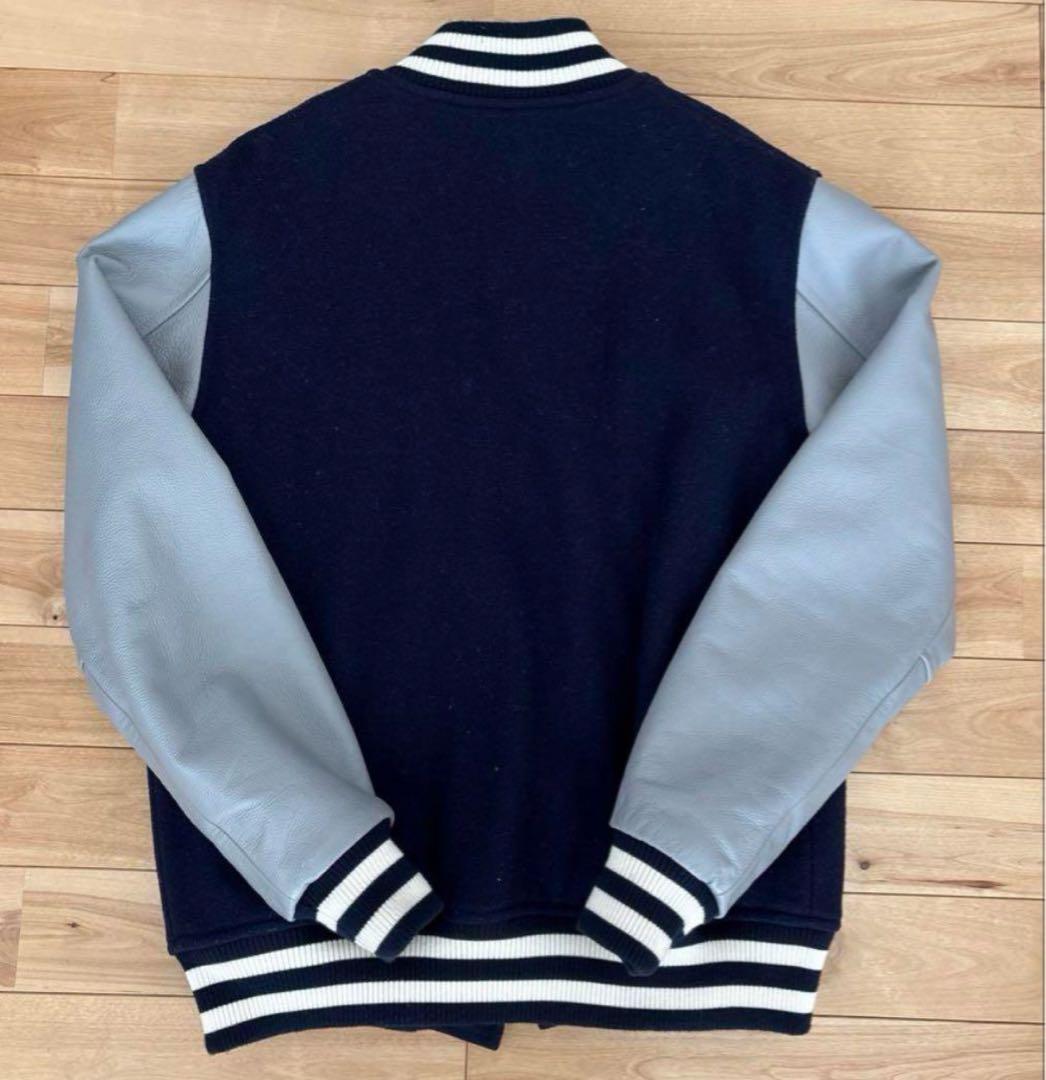 LサイズX-LARGE スタジャン ネイビー 91 カウハイドレザー