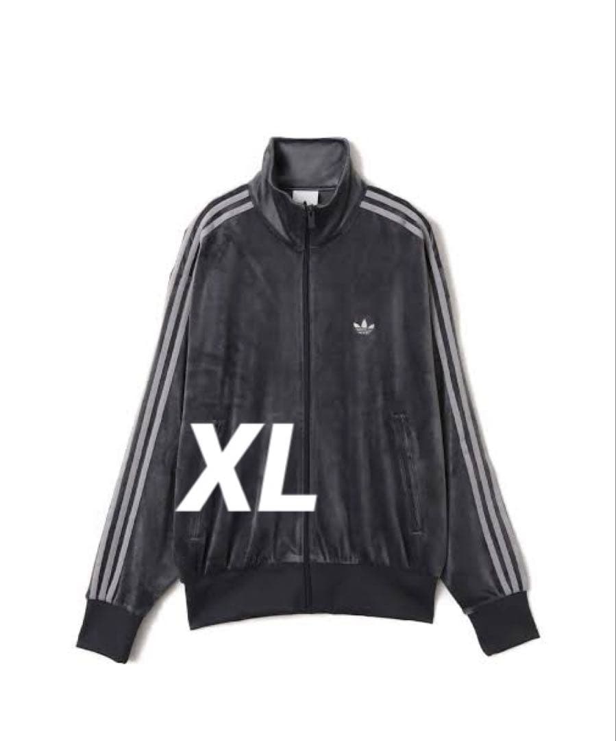 【公式完売新品タグ付】adidasトラックジャケットベロア Gray XLサイズ
