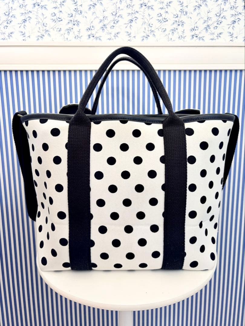 Rapture ラプチャー ネイプルズラッフルトート CBS ドット ホワイト