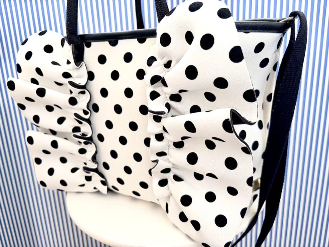 Rapture ラプチャー ネイプルズラッフルトート CBS ドット ホワイト