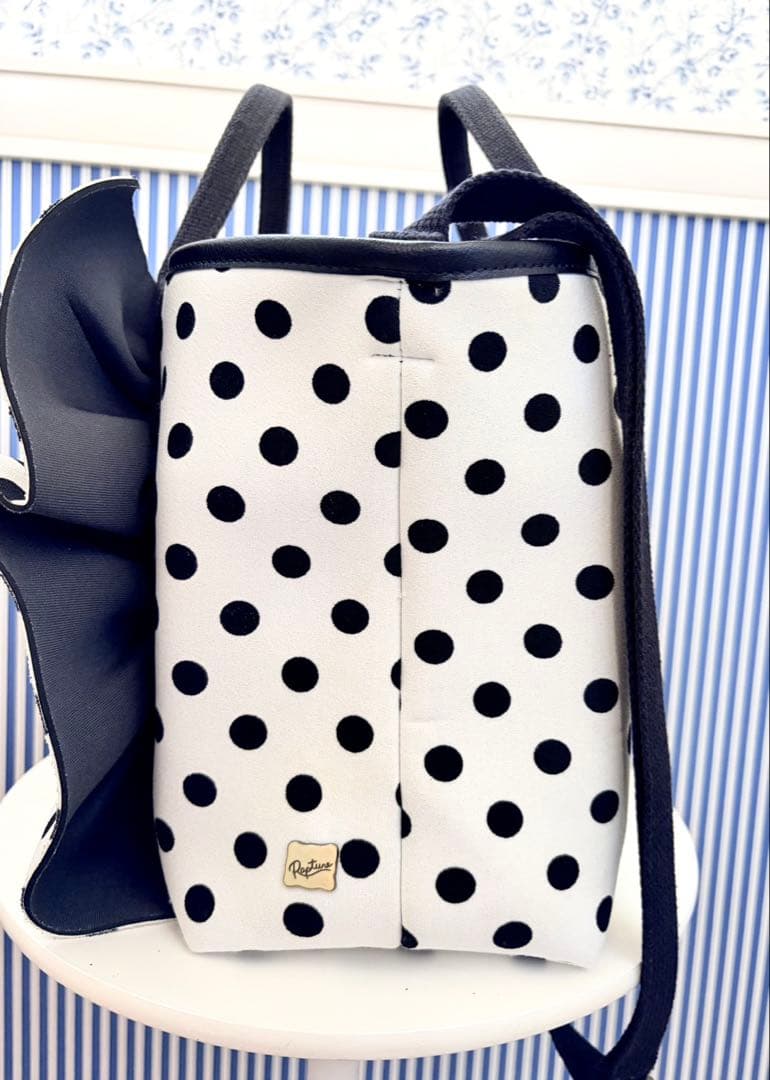 Rapture ラプチャー ネイプルズラッフルトート CBS ドット ホワイト