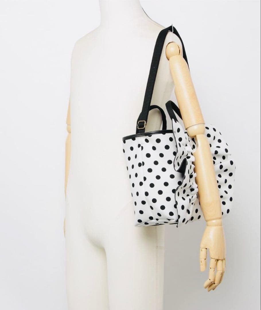 Rapture ラプチャー ネイプルズラッフルトート CBS ドット ホワイト