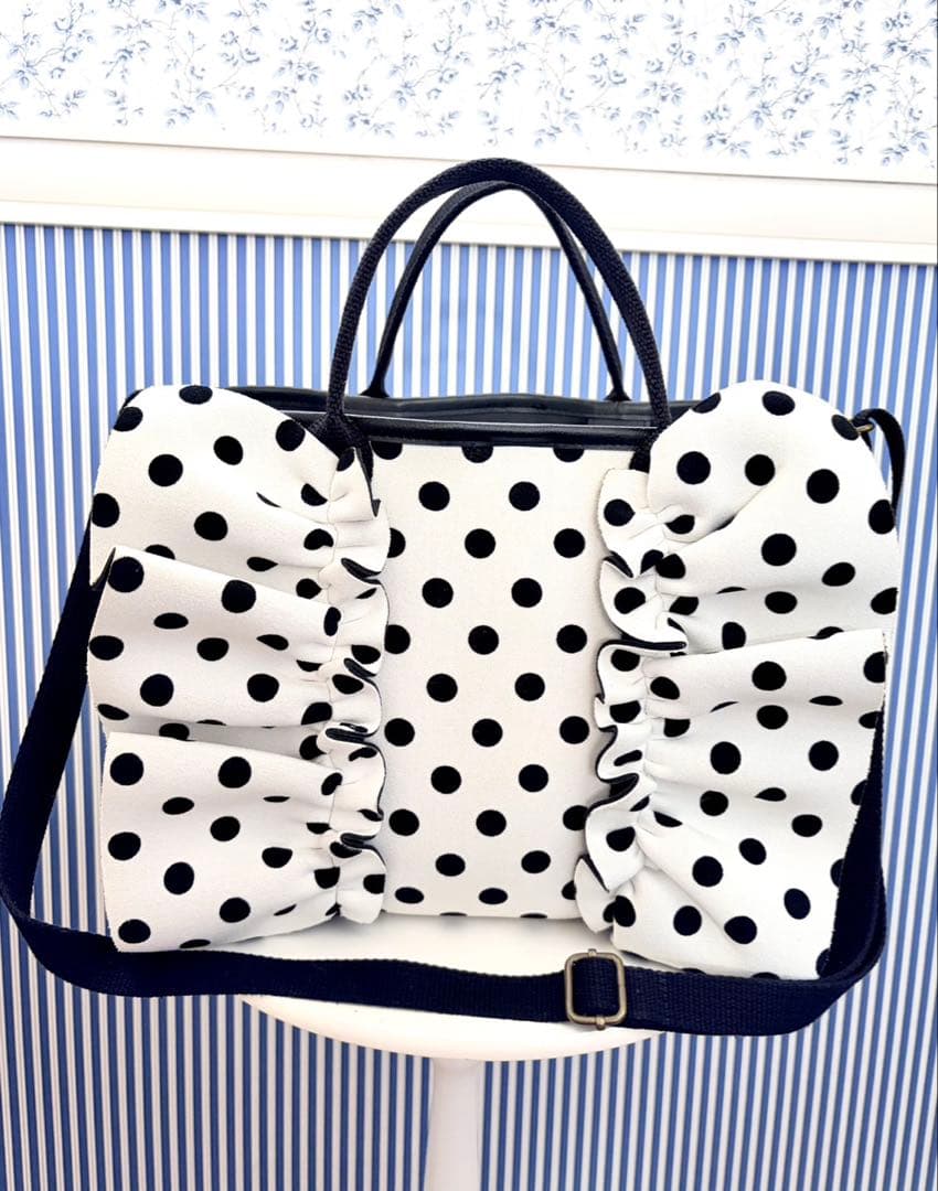 Rapture ラプチャー ネイプルズラッフルトート CBS ドット ホワイト