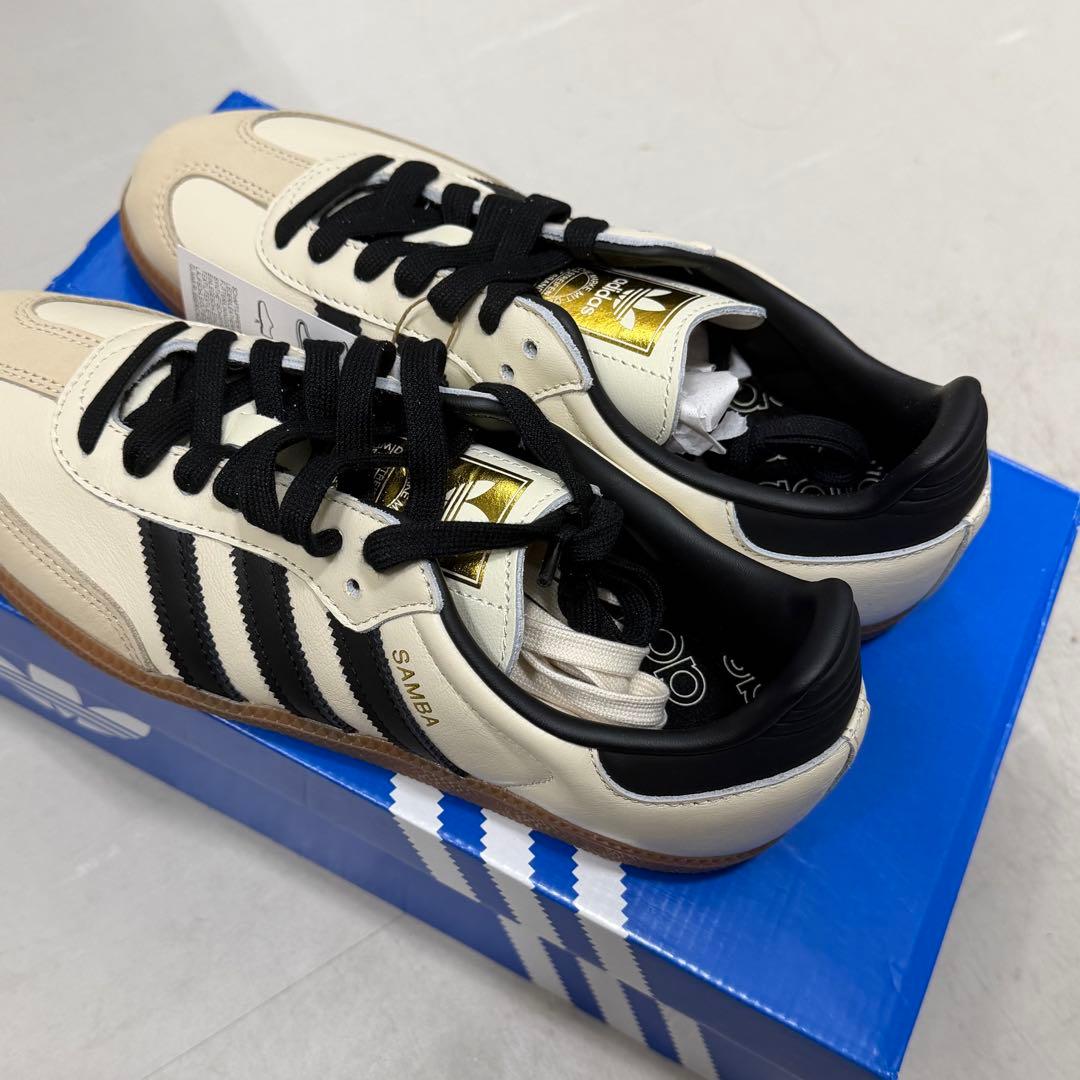 25cm adidas samba ID0478クリームホワイト/コア ブラック