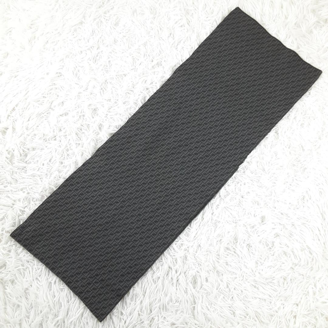 美品◎FENDI フェンディ マフラー ストール グレー ズッカ柄 イタリア製