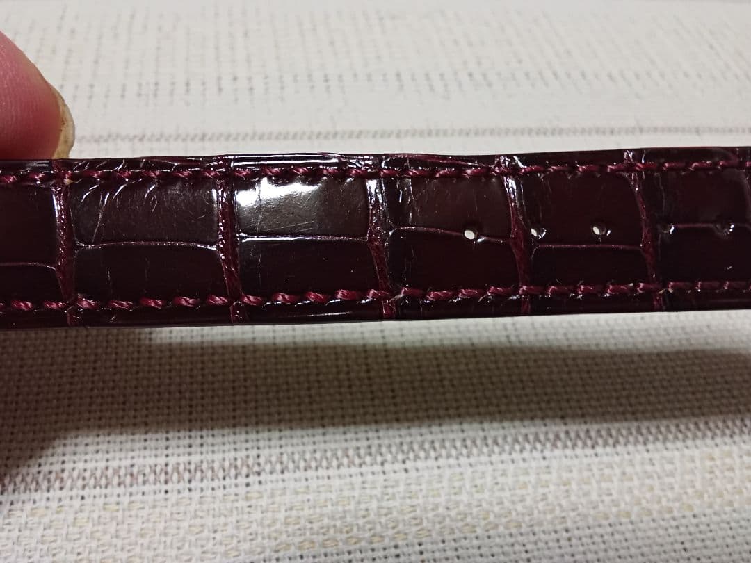 い*ち様 フランス製パテックフィリップ　シャイニーアリゲーター？のベルト17mm