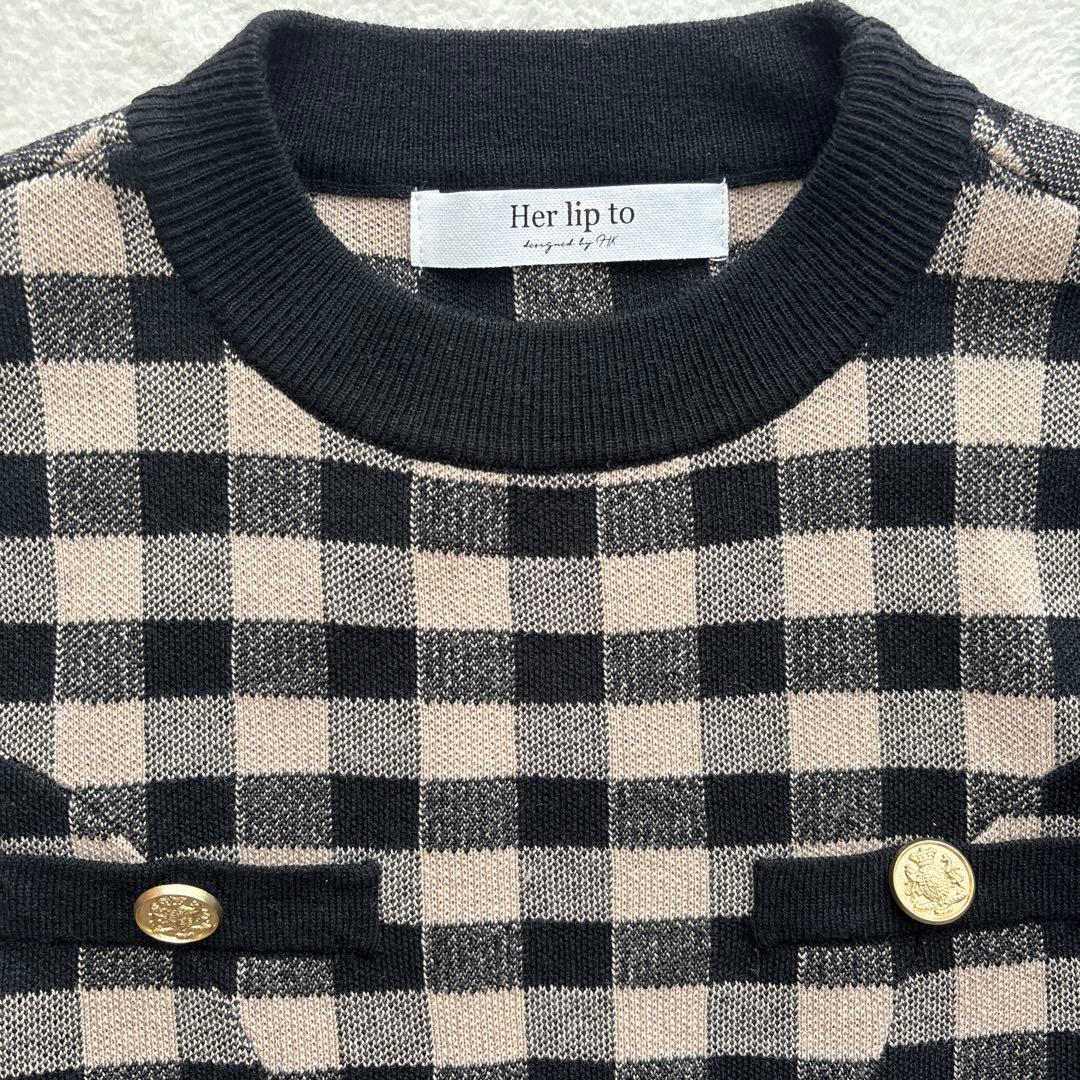 【Her lip to】 /ニットワンピ/ M