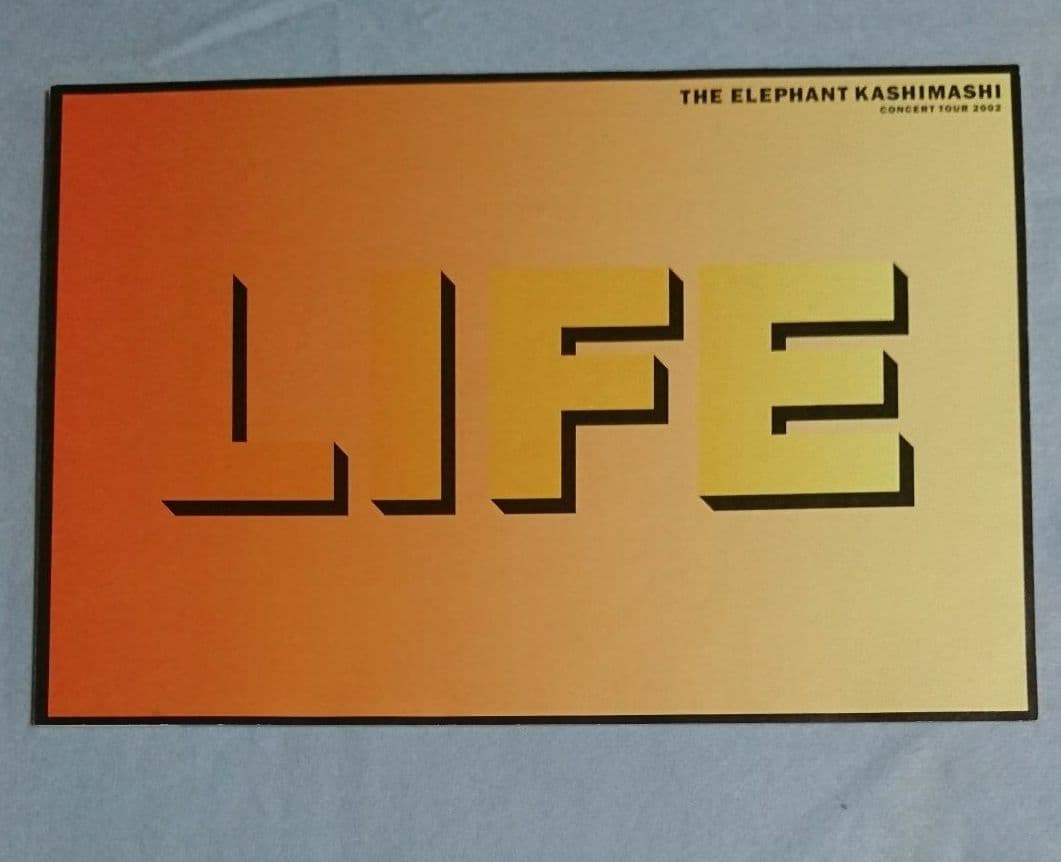 エレファントカシマシ ツアーパンフレット ライフ 2002 宮本浩次