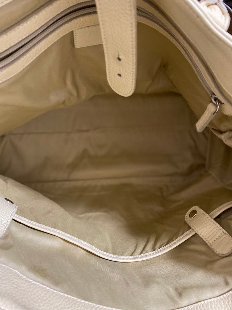 MASSIM マッシモ　カラー　クリーム　ボストンバッグ