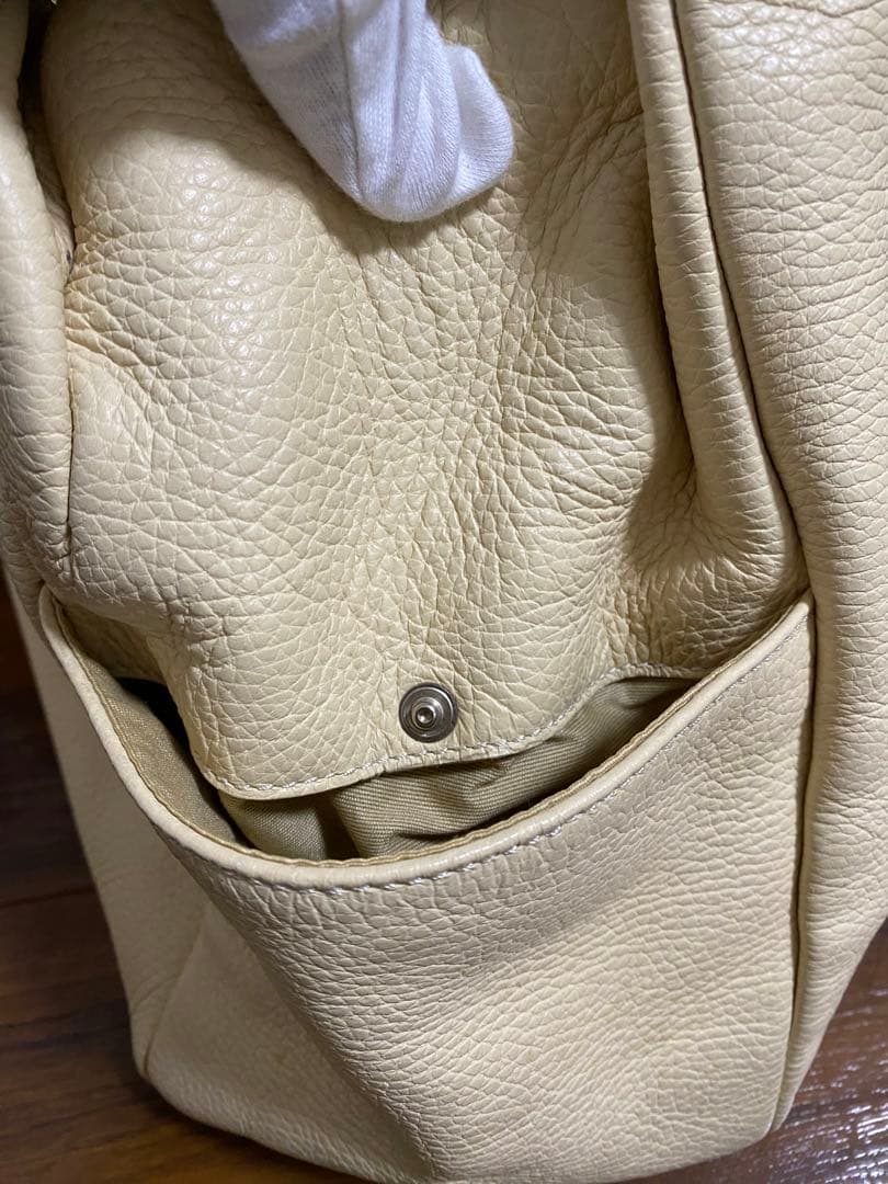 MASSIM マッシモ　カラー　クリーム　ボストンバッグ