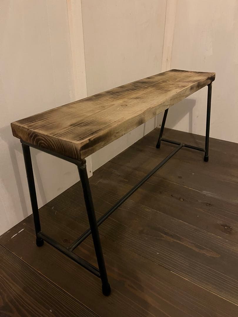 アイアン　ベンチ　足場板（古材）　アンティーク　送料込み