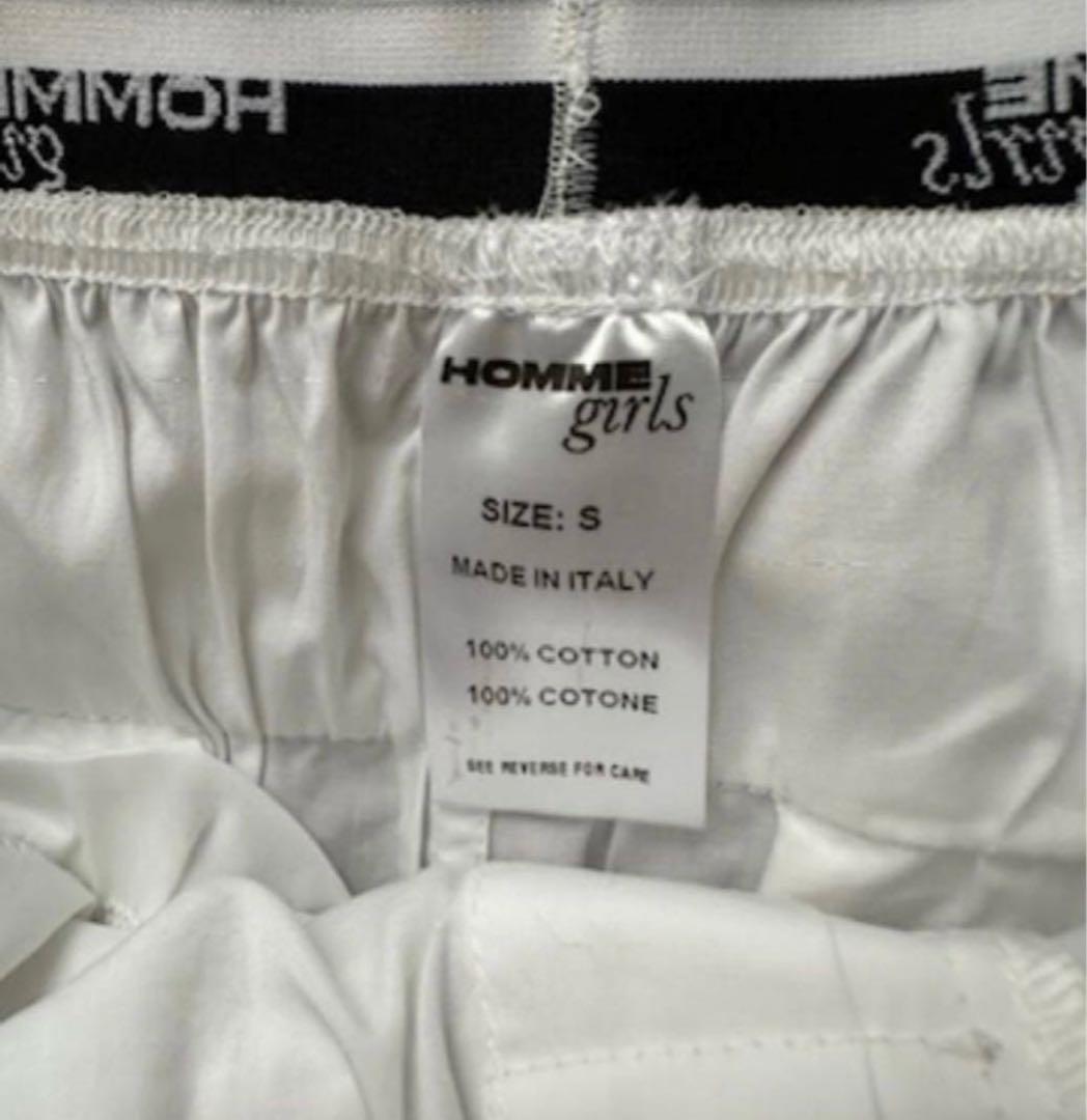 HOMMEGIRLS カーキ ボクサー トラウザーズ パンツ