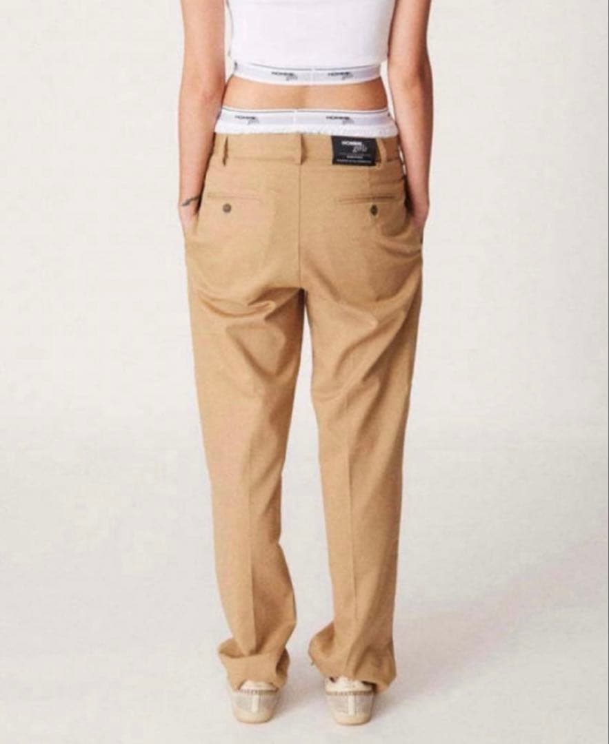 HOMMEGIRLS カーキ ボクサー トラウザーズ パンツ