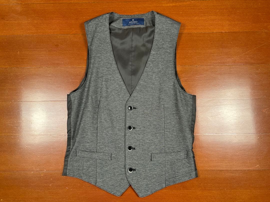 試着程度　SOLIDO ソリード　ストレッチコットン　セットアップ　3ピース