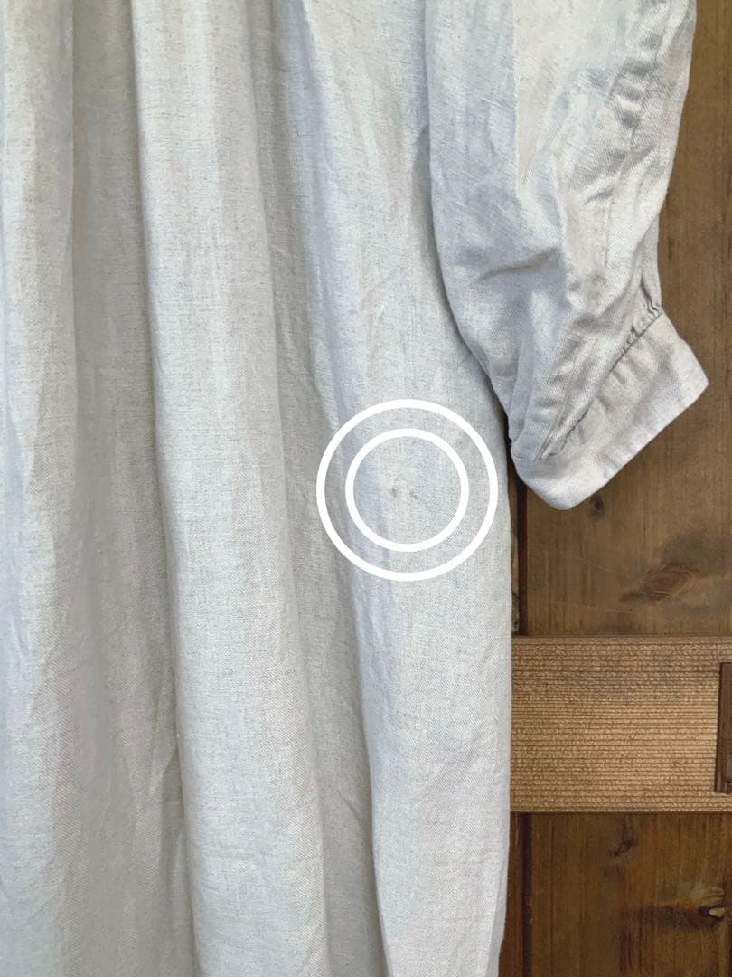 難あり)ヤエカライト YAECA WRITE ギャザー スモック ワンピース