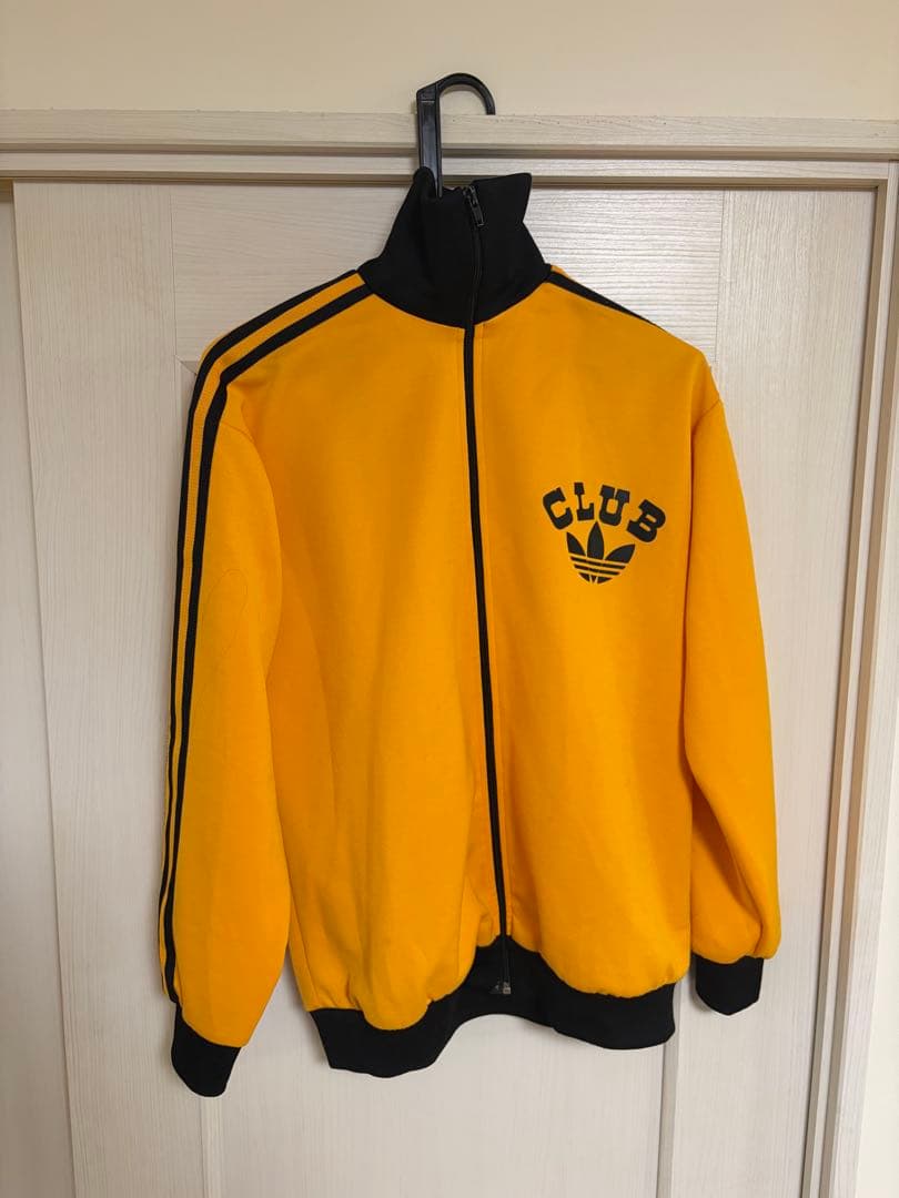 80's clubadidas イエロー ジップアップジャケット